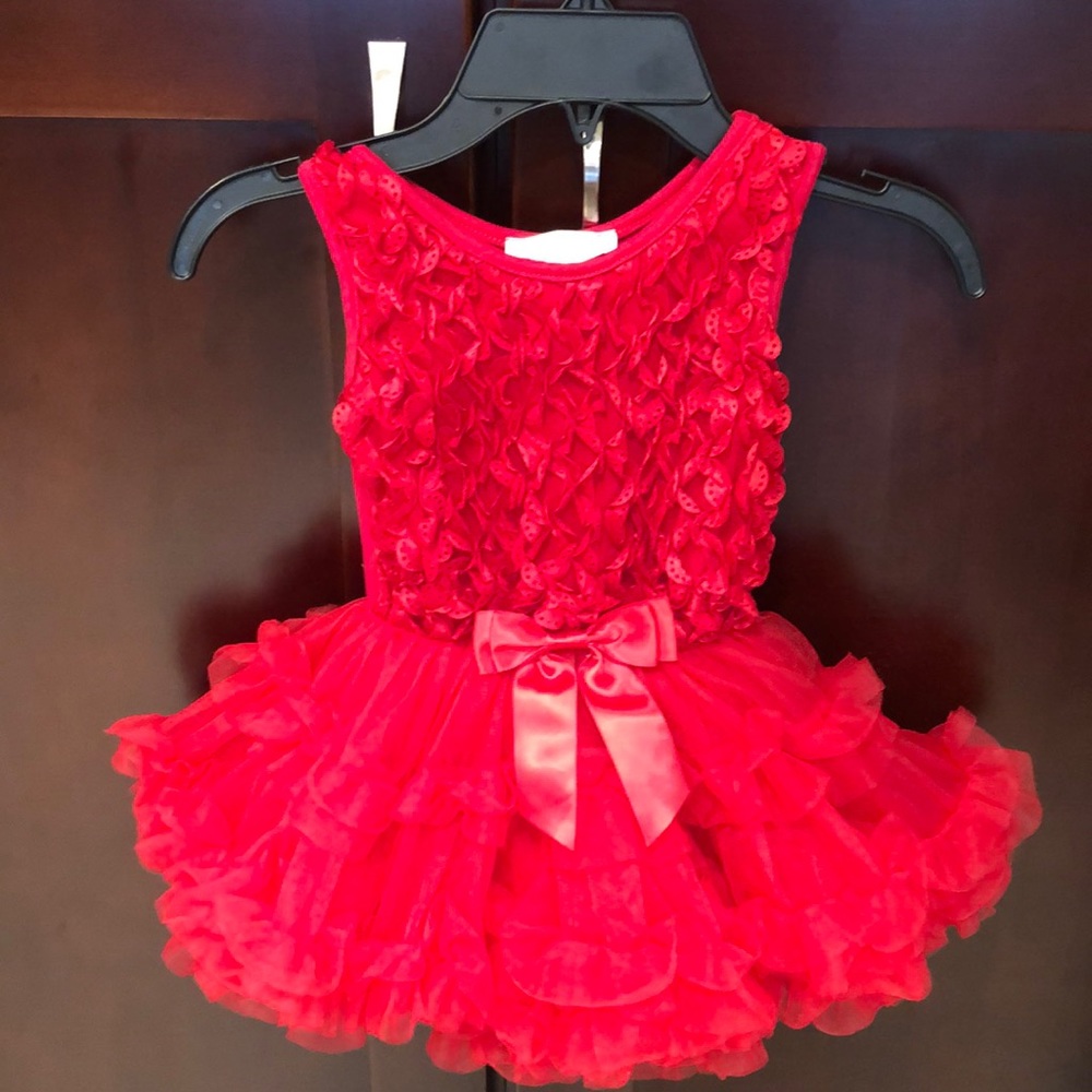 Popatu baby girls red tutu dress, 18 months